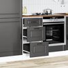 vidaXL Kitchen Base Cabinet "Porto" Black Engineered Wood
