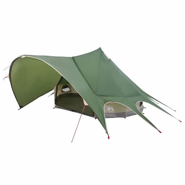 vidaXL Teepee Tent with Roof Green and Grey 312 x 312 x 197 cm