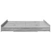 vidaXL Storage Bed Frame Grey Sonoma 200 x 200 cm Engineered Wood