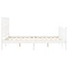 vidaXL Bed Frame without Mattress White Small Double Solid Wood Pine