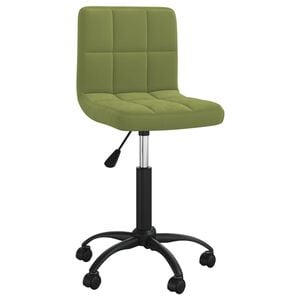 vidaXL Swivel Office Chair Light Green Velvet