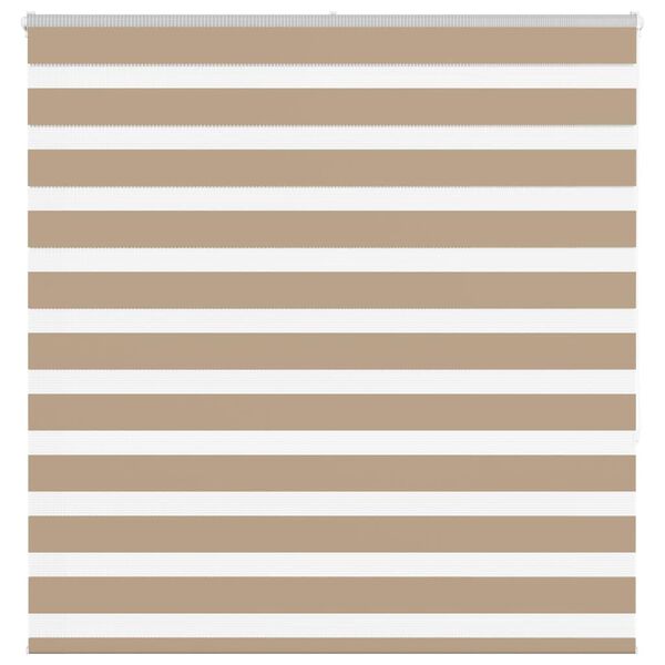vidaXL Zebra Blind Sand Brown 150x150 cm Fabric Width 145.9 cm Polyester