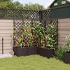 vidaXL Garden Planter 5 pcs Brown 120 x 120 x 143 cm Steel