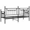 vidaXL Daybed Frame with Headboard Black 80 x 200 cm Steel