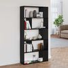 vidaXL Book Cabinet Black Oak 80 x 24 x 159 cm Engineered Wood