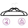 vidaXL 20 pcs Clothes Hanger Set Anti-slip Black Velvet