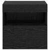 vidaXL TV Wall Cabinets Wall-mounted 2 pcs Black Oak 40 x 30 x 40 cm