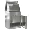 vidaXL Parcel Drop Box Black 47.5 x 38 x 59 cm Galvanised Steel