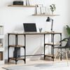 vidaXL Desk with Shelf Artisan Oak 140 x 50 x 75 cm Engineered Wood