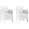 vidaXL Garden Chair 2 pcs White 53 x 49 x 85 cm Polypropylene