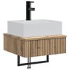 vidaXL Wall-Mounted Wash Basin Artisan Oak 40 x 41 x 39 cm