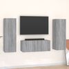 vidaXL 3 Piece TV Cabinet Set Grey Sonoma Engineered Wood