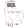 vidaXL Garden Chairs Folding 2 pcs Anthracite 52.5 x 46 x 82 cm Iron