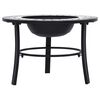 vidaXl Mosaic Fire Pit Black and White 68cm Ceramic