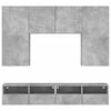 vidaXL 5 Piece TV Wall Units Concrete Grey Engineered Wood