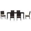 vidaXL Garden Dining Set 7 pcs Cream Powder-Coated Steel