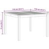 vidaXL Garden Dining Table 110x110x75 cm Solid Wood Acacia