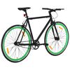 vidaXL Fixed Gear Bike Black and Green 700c 59 cm