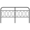 vidaXL Metal Replace Headboard Black 183 cm