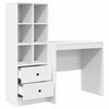 vidaXL Desk with Drawer 2 pcs White