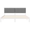 vidaXL Bed Frame with Upholstered Headboard Light Grey 180 x 200 cm