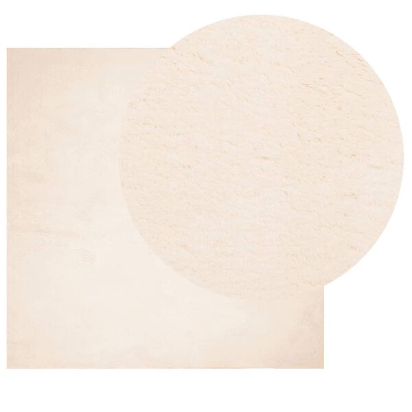 vidaXL Rug HUARTE Short Pile Soft and Washable Beige 160x160 cm