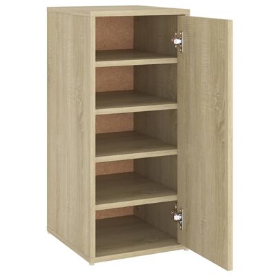 vidaXL Shoe Cabinet Sonoma Oak 32x35x70 cm Engineered Wood