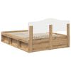 vidaXL Bed Frame Artisian Oak 140 x 200 cm Solid Pine Wood