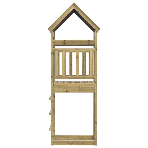 vidaXL Play Tower Brown 52.5 x 85 x 265 cm Solid Impregnated Wood