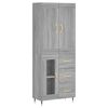 vidaXL Highboard Grey Sonoma 69,5x34x180 cm Engineered Wood
