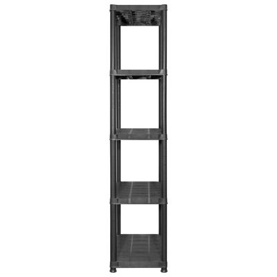 vidaXL Storage Shelf 5-Tier Black 213x38x170 cm Plastic