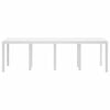 vidaXL Garden Dining Table White 250 x 100 x 73 cm Poly Rattan