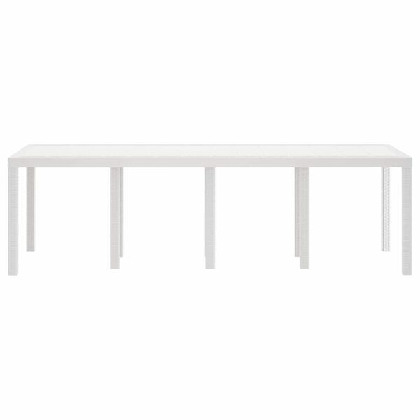 vidaXL Garden Dining Table White 250 x 100 x 73 cm Poly Rattan