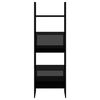 vidaXL 4 Piece Book Cabinet Set High Gloss Black Engineered Wood