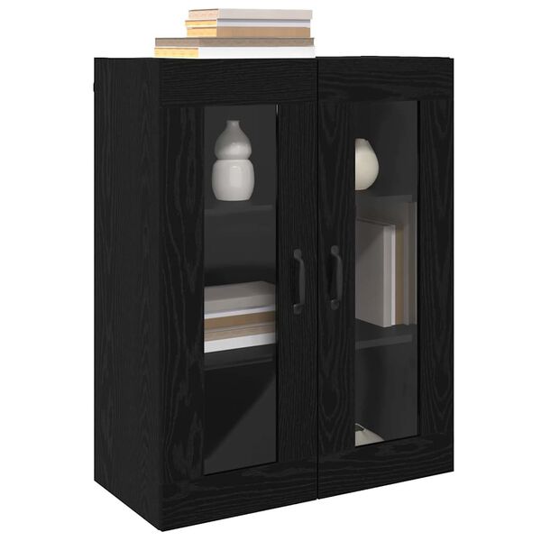 vidaXL Hanging Wall Cabinet Black 69.5 x 34 x 90 cm Engineered wood