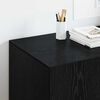 vidaXL Desk with Shelf Black Oak 140 x 50 x 75 cm Engineered Wood