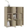 vidaXL Book Cabinet Sonoma Oak 90x30x90 cm Engineered Wood