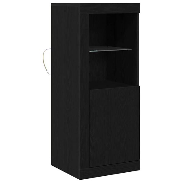 vidaXL LED Sideboard Black 41 x 37 x 100 cm Engineered Wood