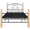 vidaXL Bed Frame without Mattress Black Metal 100x200 cm