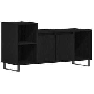 vidaXL TV Cabinet Set 100 x 35 x 55 cm Black Oak Engineered Wood