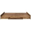 vidaXL Storage Bed Frame Old Wood 180 x 200 cm Engineered Wood