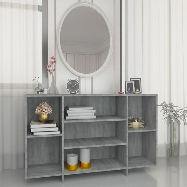 vidaXL Sideboard Grey Sonoma 120x30x75 cm Engineered Wood
