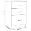 vidaXL Bed Cabinet White 40x40x63 cm Engineered Wood