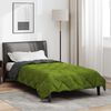 vidaXL Full Year Duvet Green and Anthracite 220 x 155 cm Microfiber