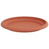 vidaXL Round Flower Tray 24 pcs Brick Red &Oslash; 17.5 x 2 cm Plastic