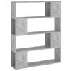 vidaXL Book Cabinet Room Divider | Concrete grey | Engineered wood