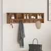 vidaXL Wall-Mounted Coat Rack with Shelf Old wood 100 x 16 x 26 cm