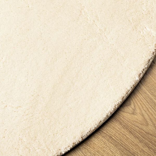 vidaXL Rug HUARTE Short Pile Soft and Washable Cream &Oslash; 80 cm