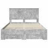 vidaXL Bed Frame Concrete Grey 140 x 200 cm Engineered Wood