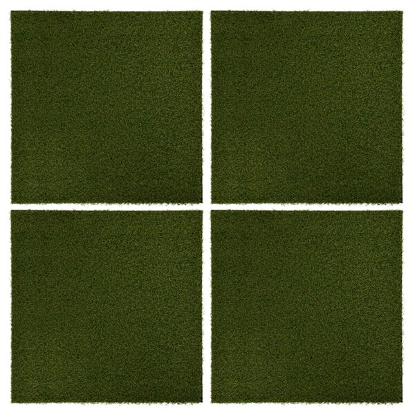 vidaXL Artificial Grass Tiles 4 pcs 50x50x2.5 cm Rubber